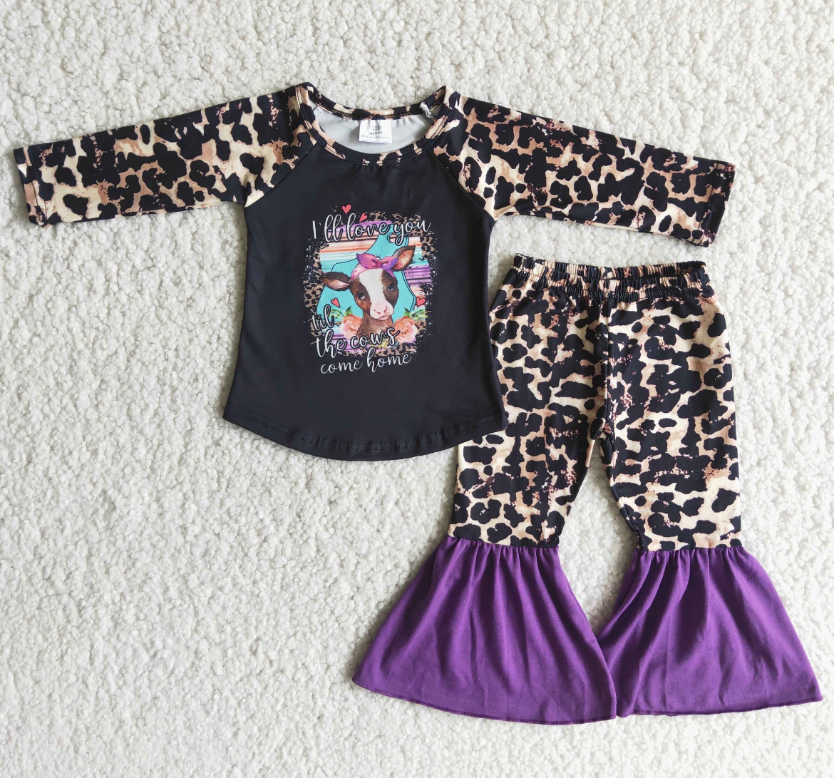 Gurlz Cows Come Home Cheetah Print Outfit