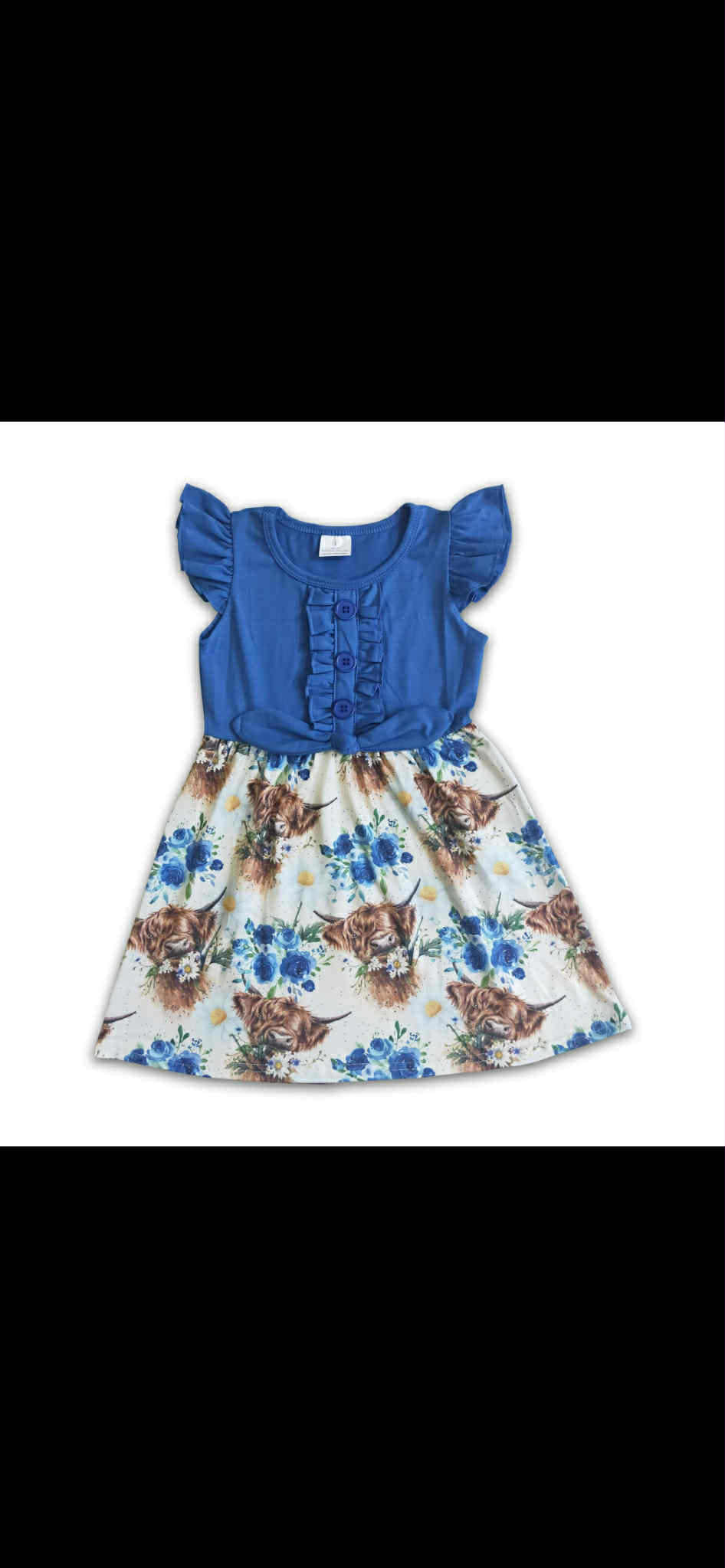 Gurlz Blue Cow Dress