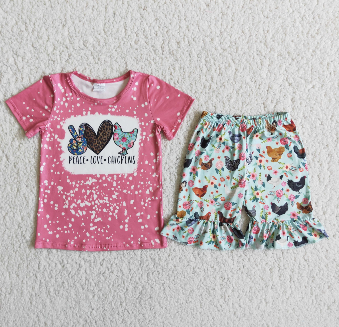 Gurlz Chicken Top and Short Outfit