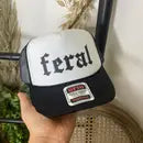 Feral Black and White Trucker Hat