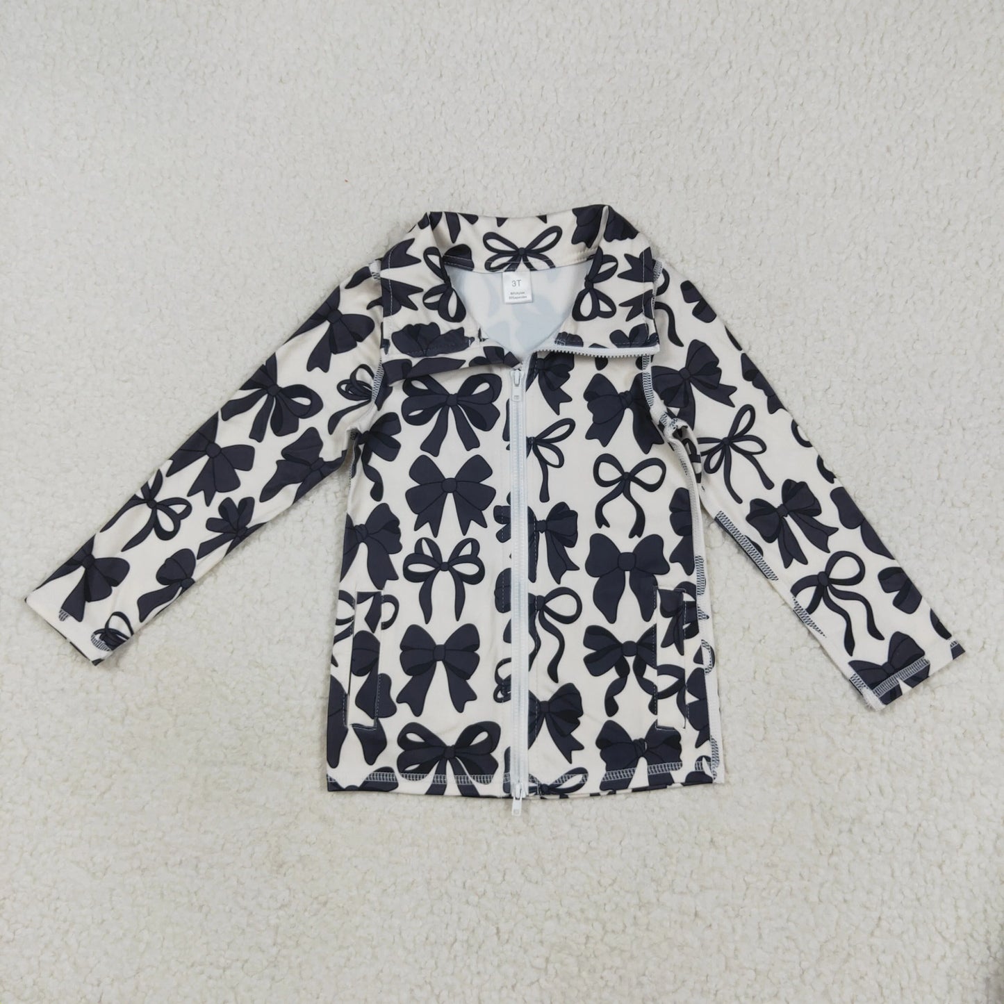 Kids Black and White Bow Jacket