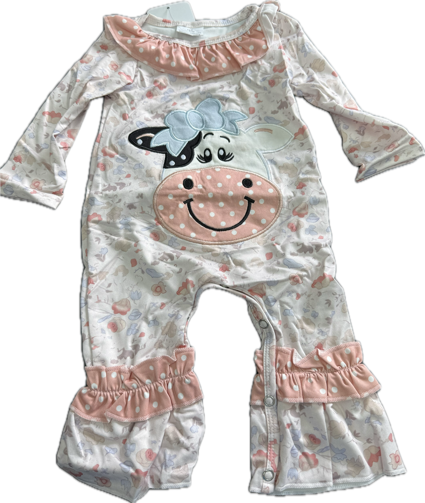 Pink Cow Onesie