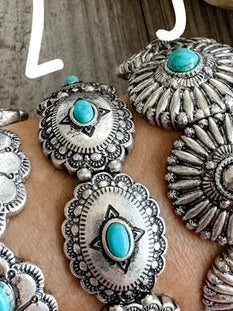 Western Silver Concho Bracelet