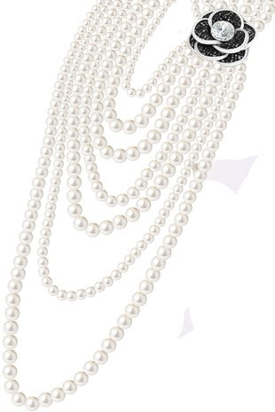 Rhinestone Pearl Statement Necklace