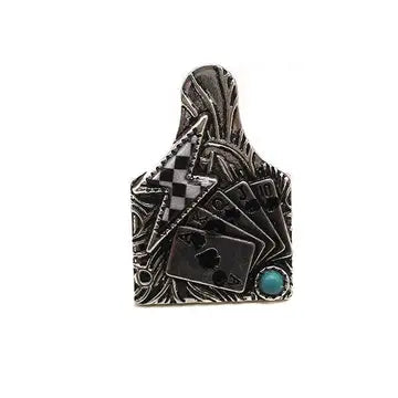 Cattle Tag Cuff Ring