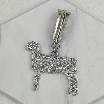 Rhinestone Sheep Pendant