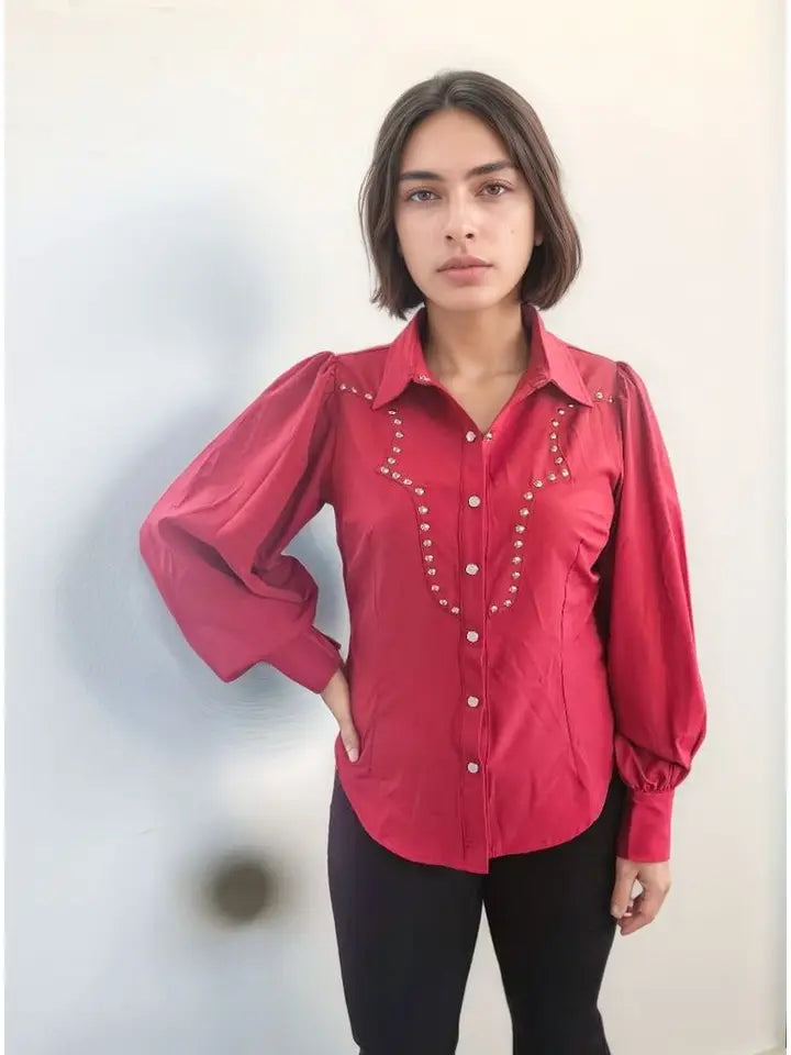 Women's Pearl Snap Button Down