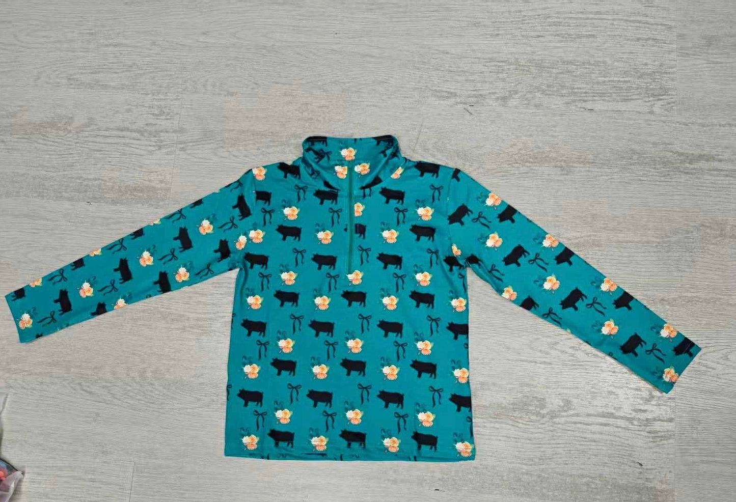 Adult Pigs N Petals 1/4 Zip