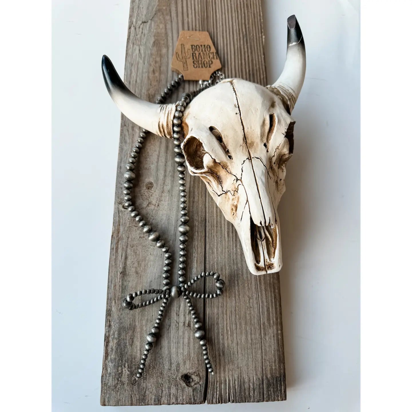 Silver Navajo Pearl Bow Necklace