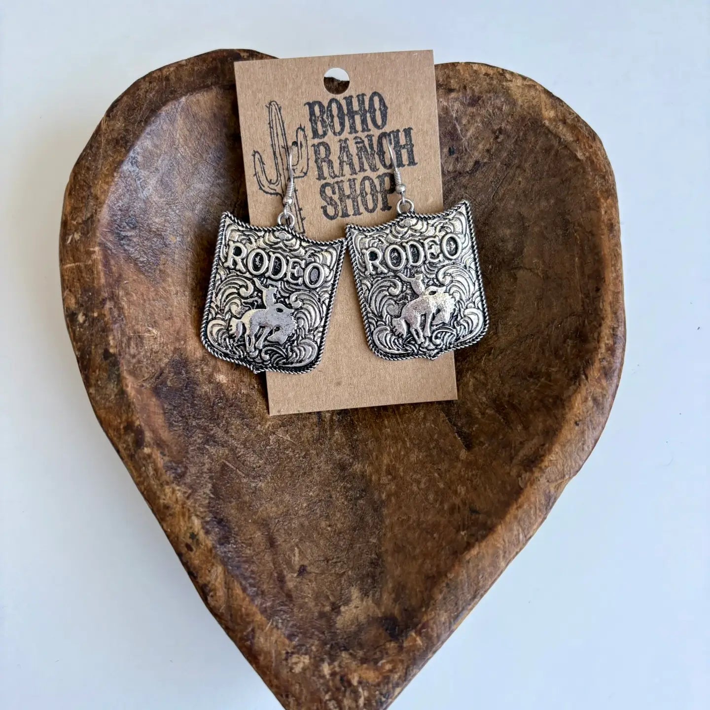 Silver Western RODEO Earrings