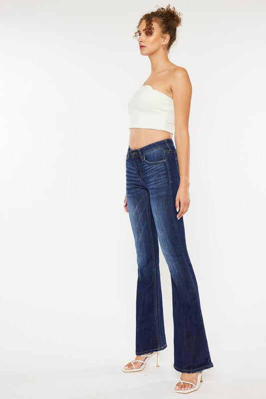 Mid Rise Flare Jeans