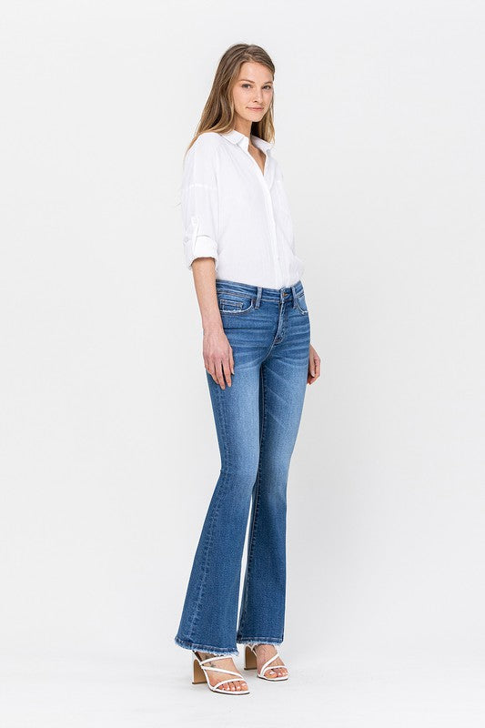 Mid Rise Flare Jeans
