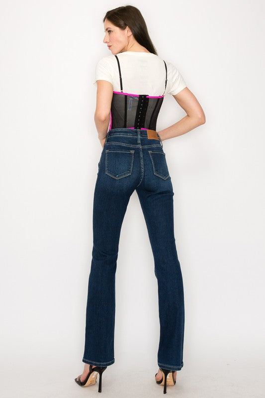 HIGH RISE SKINNY BOOTCUT JEANS