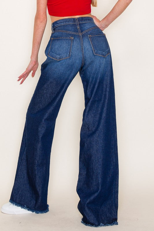 Western denim wide Leg jeans