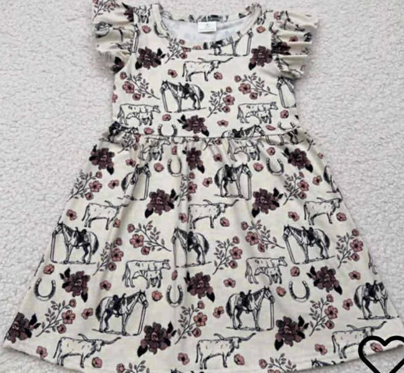 Gurlz Black and White Horse Dress