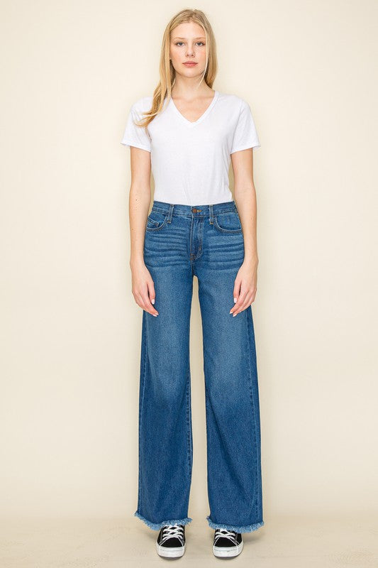 Western denim wide Leg jeans