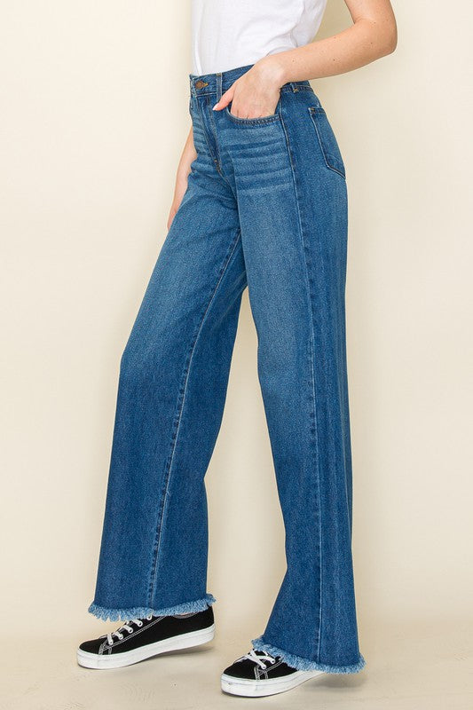 Western denim wide Leg jeans