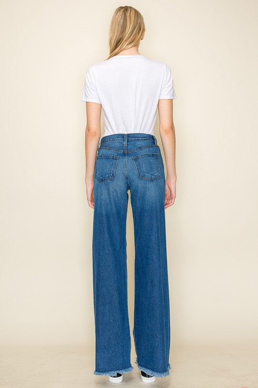 Western denim wide Leg jeans