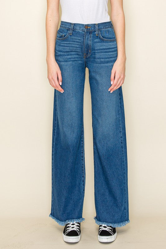 Western denim wide Leg jeans