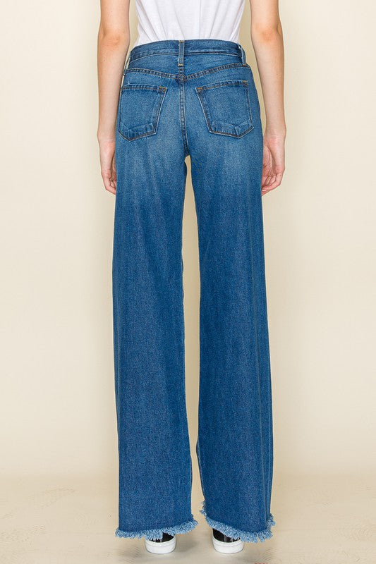 Western denim wide Leg jeans