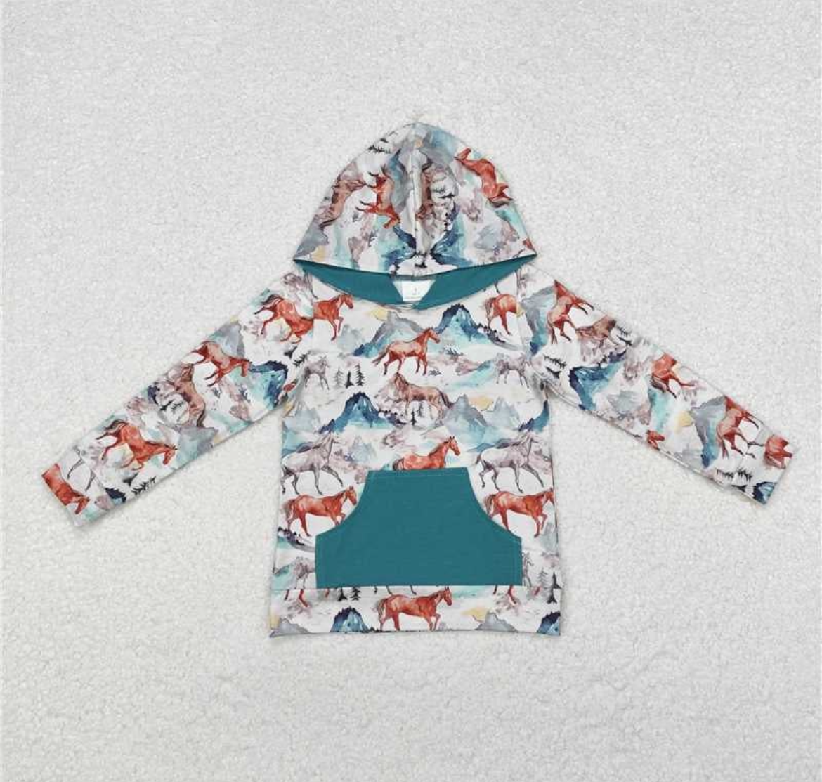 Kids Horse Hooded Sweatshirt