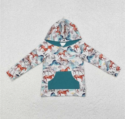 Kids Horse Hooded Sweatshirt