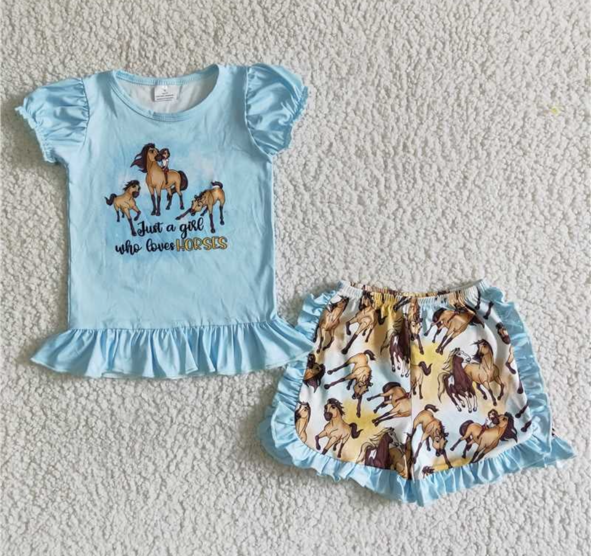 Gurlz Horse Top and Short Set