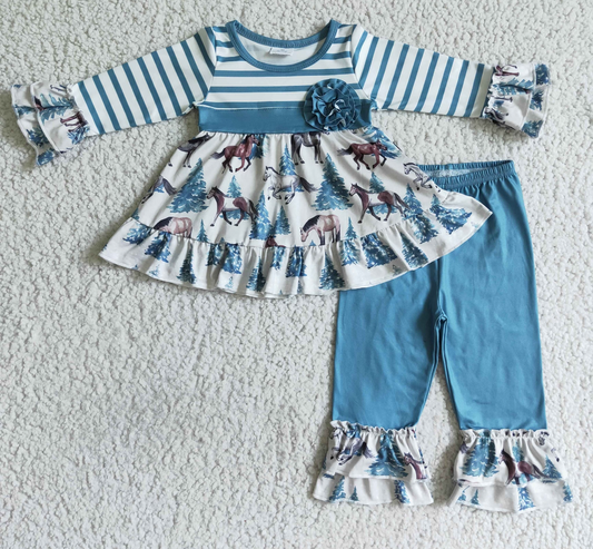 Gurlz Striped Floral Outfit