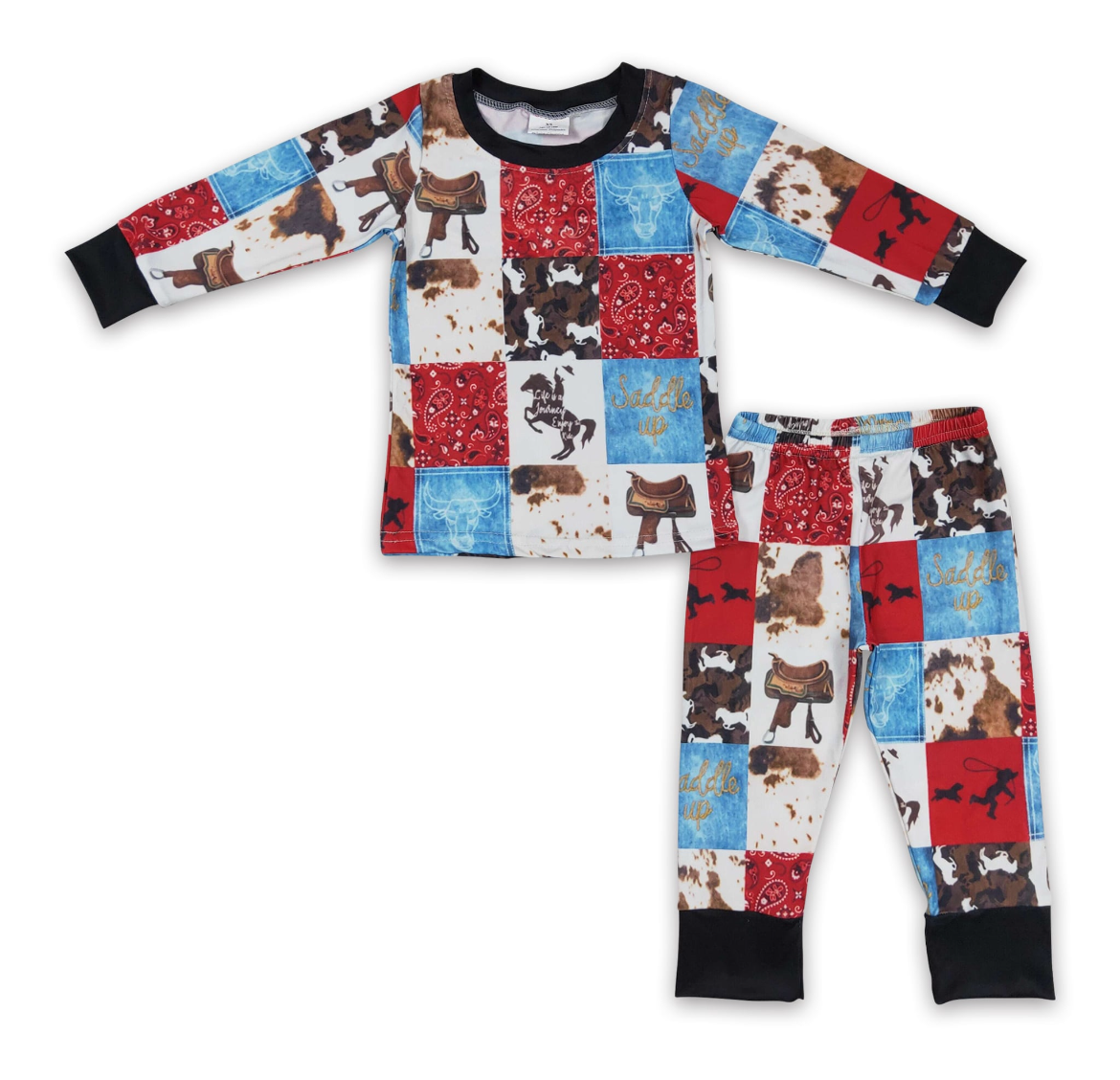 Kids Western Checkered Outfit