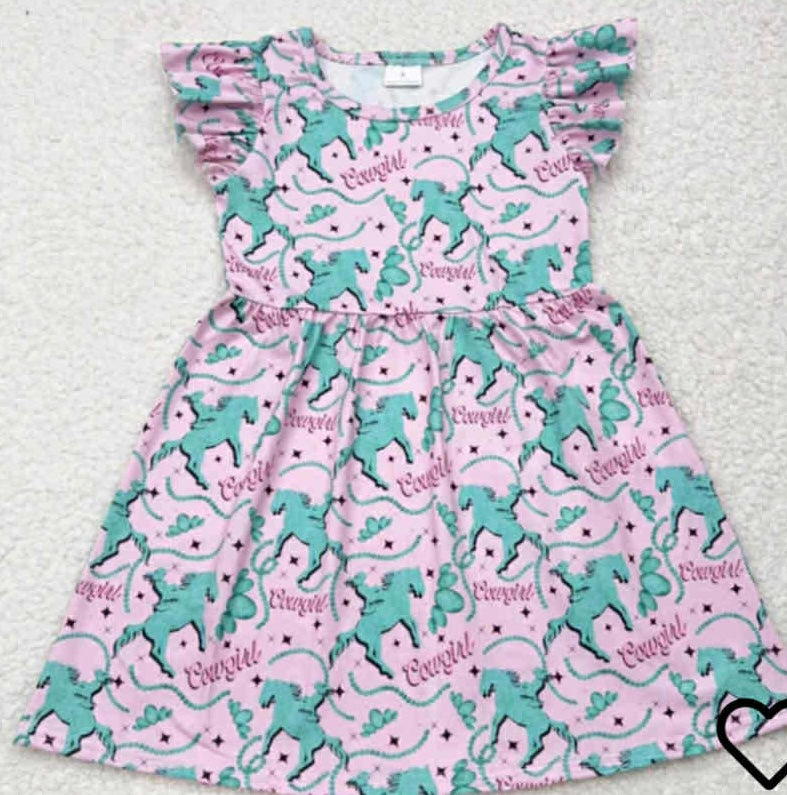 Pink and Blue Cowgirl Dress