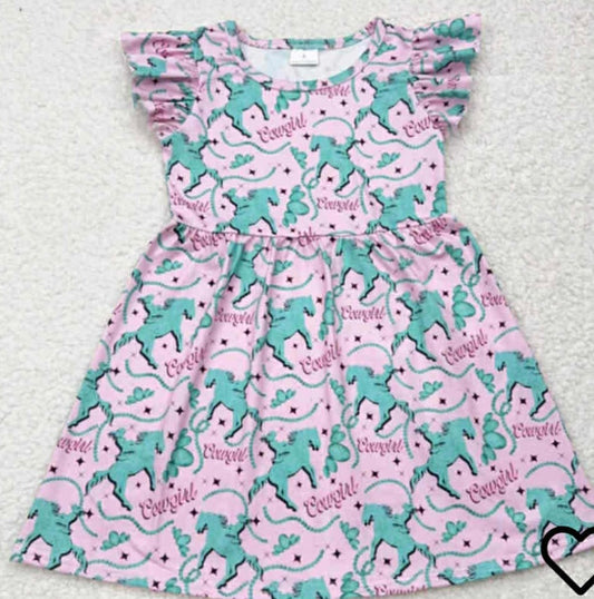 Pink and Blue Cowgirl Dress