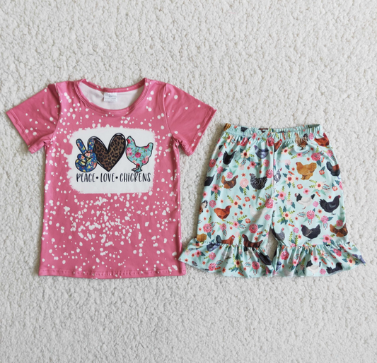 Gurlz Chicken Top and Short Outfit