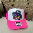 Checkered Bass Trucker Hat