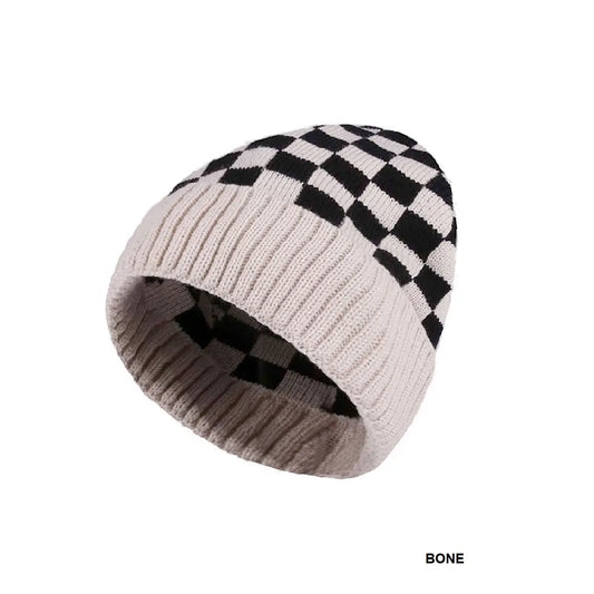 Checkered Beanie