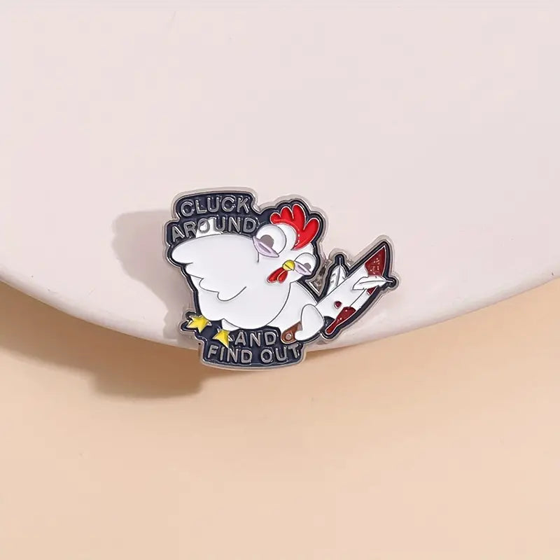 Angry Chicken Hat Pin