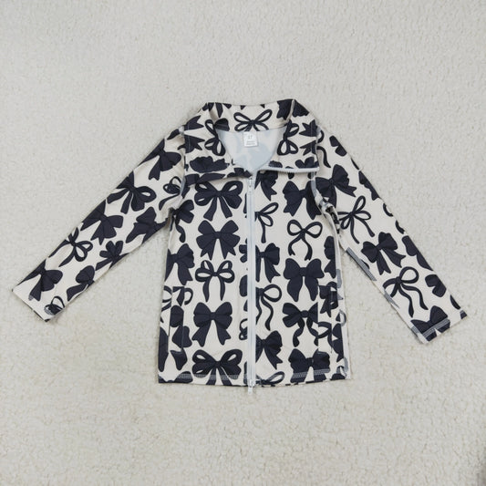 Kids Black and White Bow Jacket