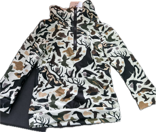 Kids Deer Camo 1/4 Zip Pullover