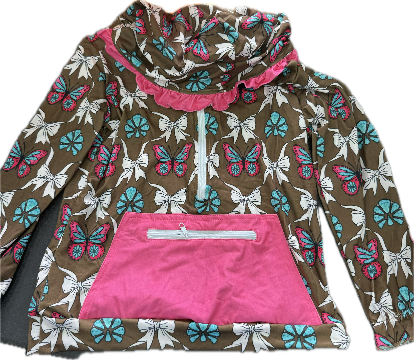 Kids Bow 1/4 Zip Pullover