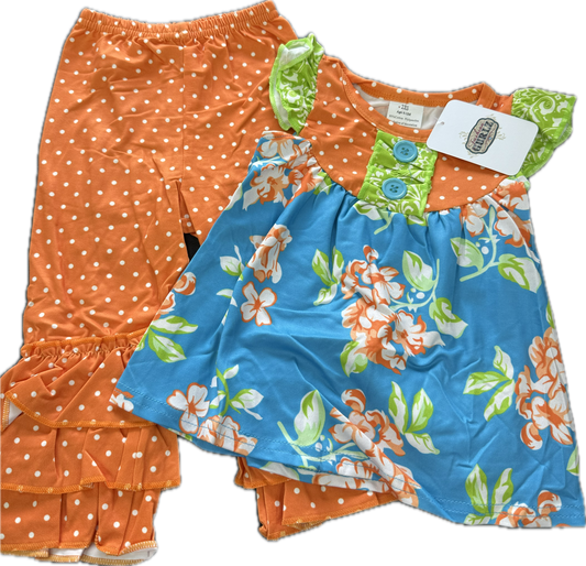 Gurlz Orange Polka Dot Outfit