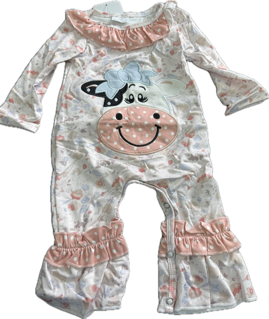 Pink Cow Onesie