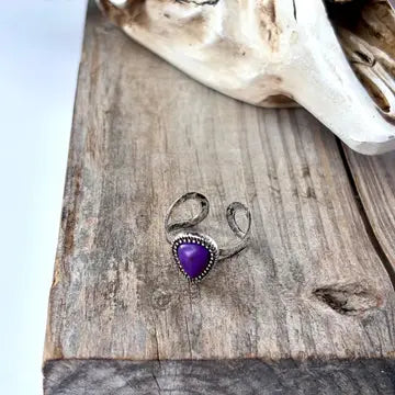 Western Teardrop Stone Adjustable Ring