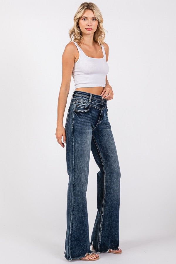 Petra High Rise Wide Leg Flare Jean