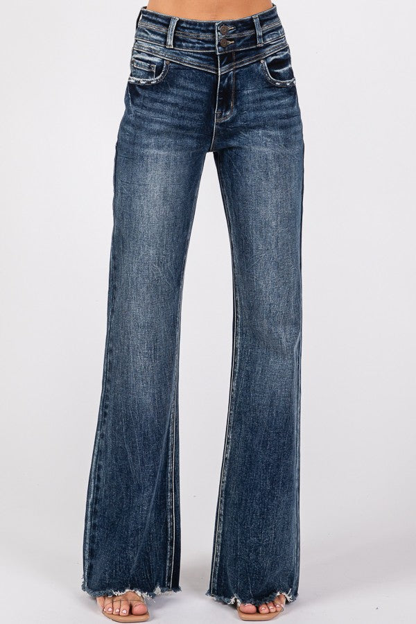 Petra High Rise Wide Leg Flare Jean