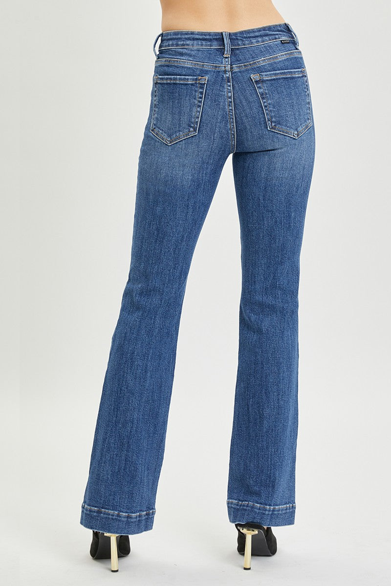 Risen Mid Rise Bootcut Trouser Jeans