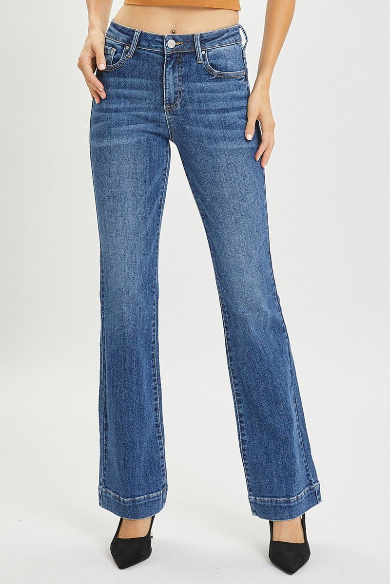 Risen Mid Rise Bootcut Trouser Jeans