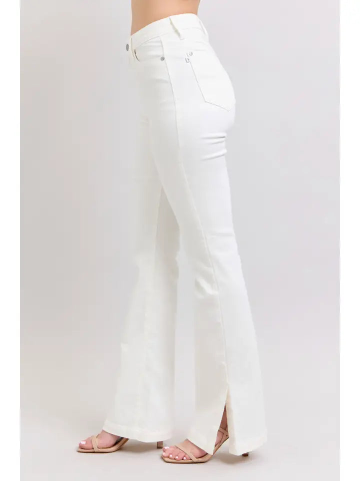 Judy Blue High Waisted White Bootcut Jeans