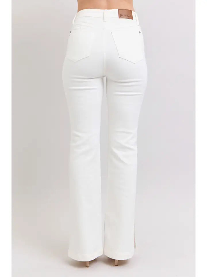 Judy Blue High Waisted White Bootcut Jeans