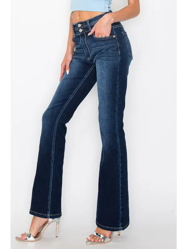 Tummy Control High Rise Bootcut Jeans