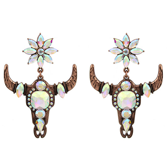 Copper Longhorn Earrings