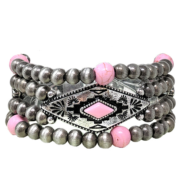 Pink Navajo Pearl Bracelet